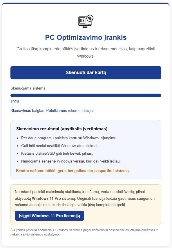 Kompiuterio optimizavimo irankis