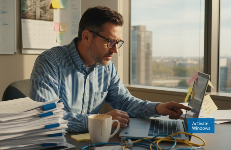 IT expert verifying Windows authenticity