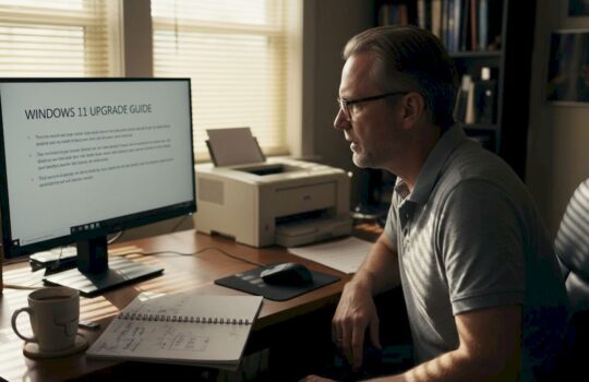 IT professional preparing Windows 11 upgrade