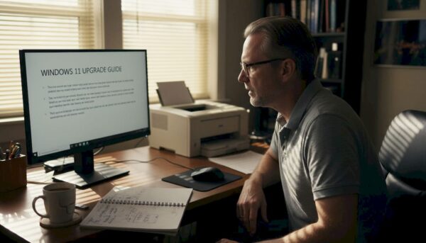 IT professional preparing Windows 11 upgrade