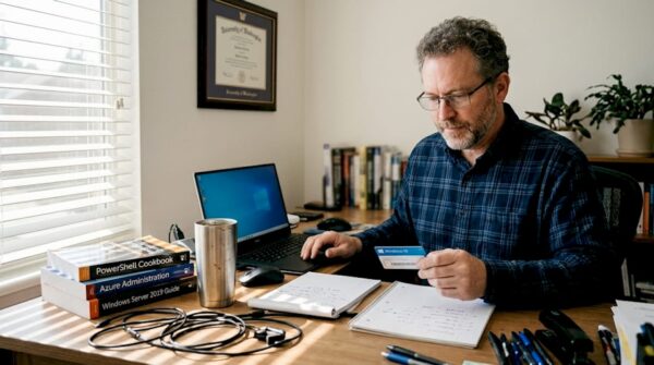 IT manager reviews Windows 10 license card