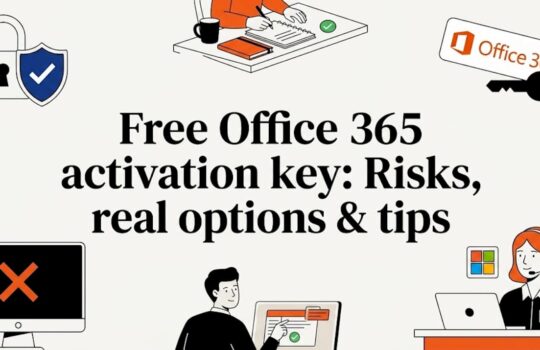 Decorative office software themed title card