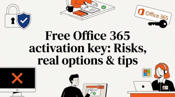 Decorative office software themed title card