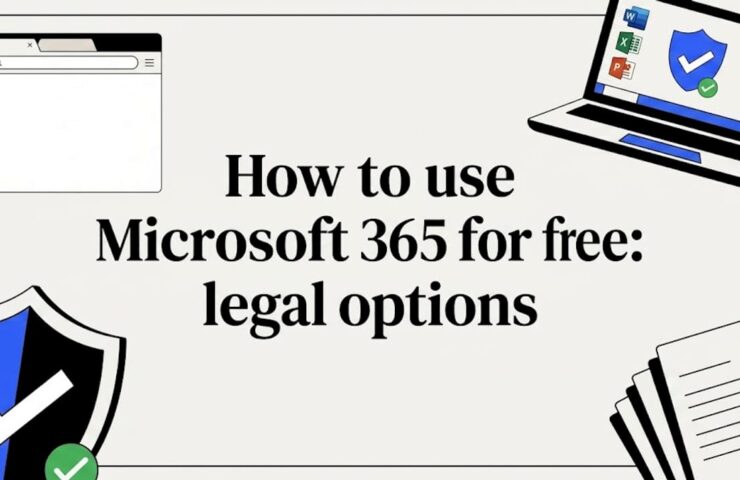 带有 Microsoft 365 元素的标题卡插图