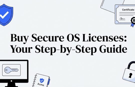 Decorative title card with security and OS icons