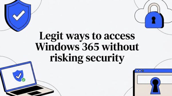 Decorative title card with tech security illustrations