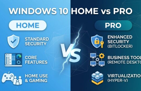 Windows 10 Home vs Pro comparison
