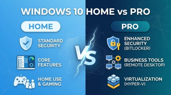Windows 10 Home vs Pro comparison