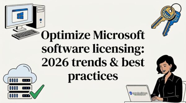 Decorative editorial title card with licensing icons