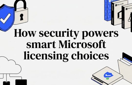Title card framed by security and licensing icons