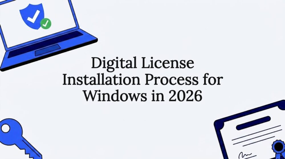 Decorative Windows license title card illustration