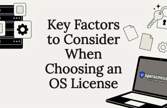 Decorative title card for OS license article
