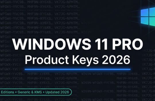 Windows 11 Pro product keys 2026 – complete list of generic installation keys and KMS client keys for all editions