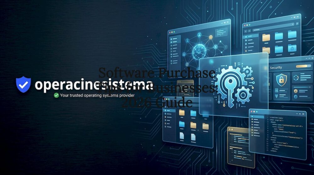 Decorative software purchase title card illustration
