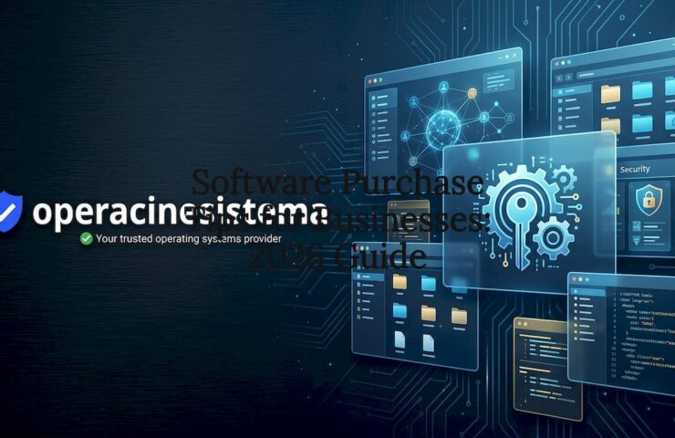 Decorative software purchase title card illustration