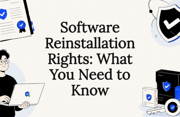 Decorative software license agreement title card